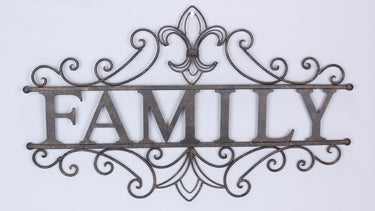 13651 Metal Family Welcome Sign - A&B Wholesale Market Inc