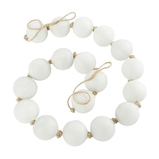 13783 Glass Garland White Frost - A&B Wholesale Market Inc