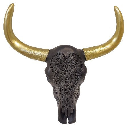 15519 Skull Golden Horns - A&B Wholesale Market Inc