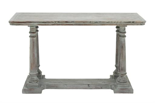 48743 WOODEN CONSOLE TABLE WITH DISTRESSED ACCENTS - A&B Wholesale Market Inc