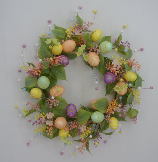 82557 Easter Egg Wreath - A&B Wholesale Market Inc