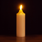 5978-Ivory Wax Flickering Candle - A&B Wholesale Market Inc