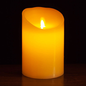 5966-Ivory 4"X6" Wax Swinging Candle - A&B Wholesale Market Inc