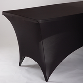 4208-BLACK 6' Rectangular Table Cover - A&B Wholesale Market Inc
