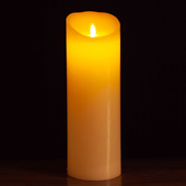 5969-Ivory 4"X12" Wax Swinging Candle - A&B Wholesale Market Inc