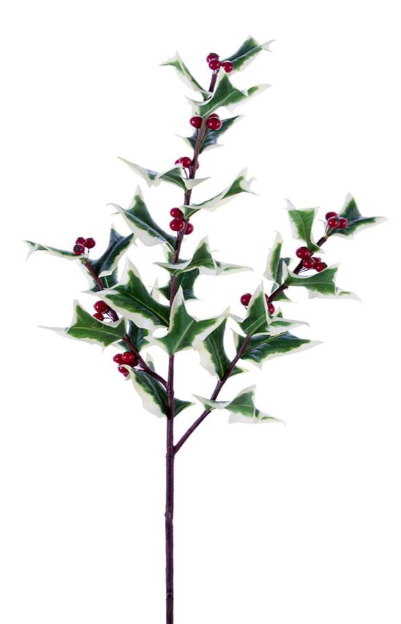 2825147GW 30" Holly LF Berry Spray - A&B Wholesale Market Inc