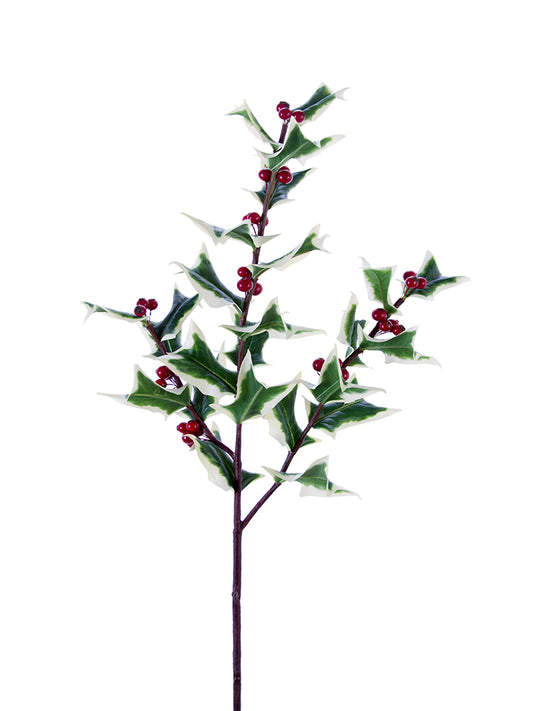 2825147GW 30" Holly LF Berry Spray - A&B Wholesale Market Inc