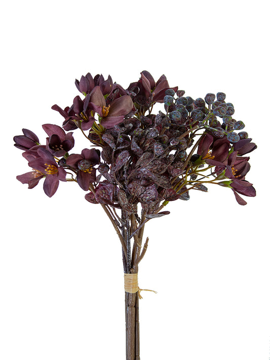 2752036PP 15" Hydrangea/Eucalyptus/Berry Bundle - A&B Wholesale Market Inc