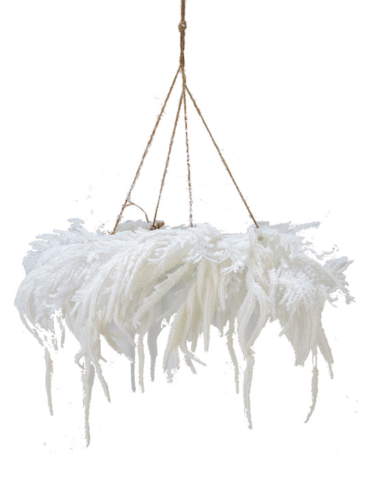 2843030CR  22" MIXED PAMPAS HANGING WREATH