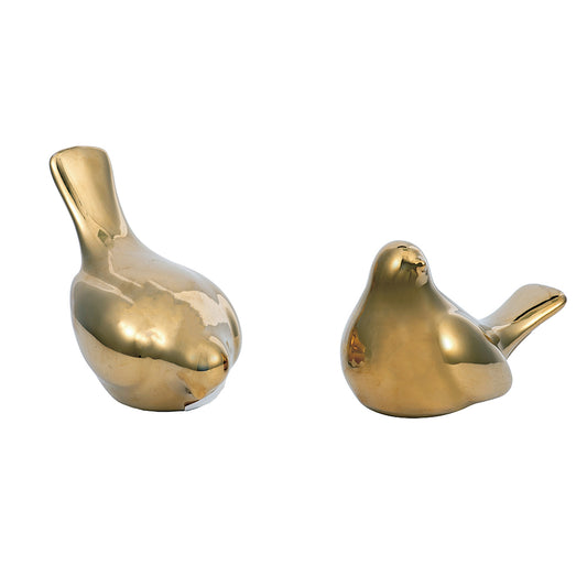 0478  Chirp Bird Accents,Gold S/2