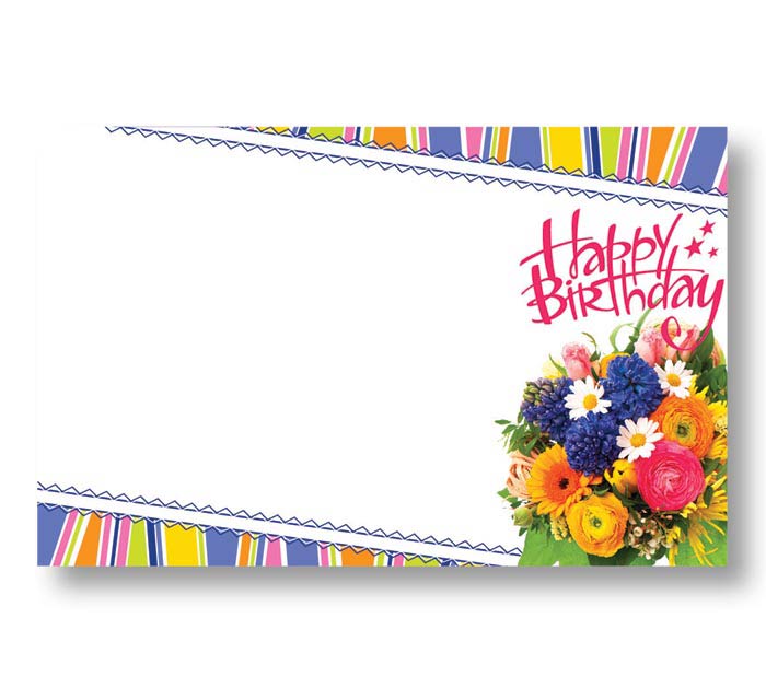 SP0418 ENCLOSURE CARD HAPPY BIRTHDAY SUMMER FLOWERS