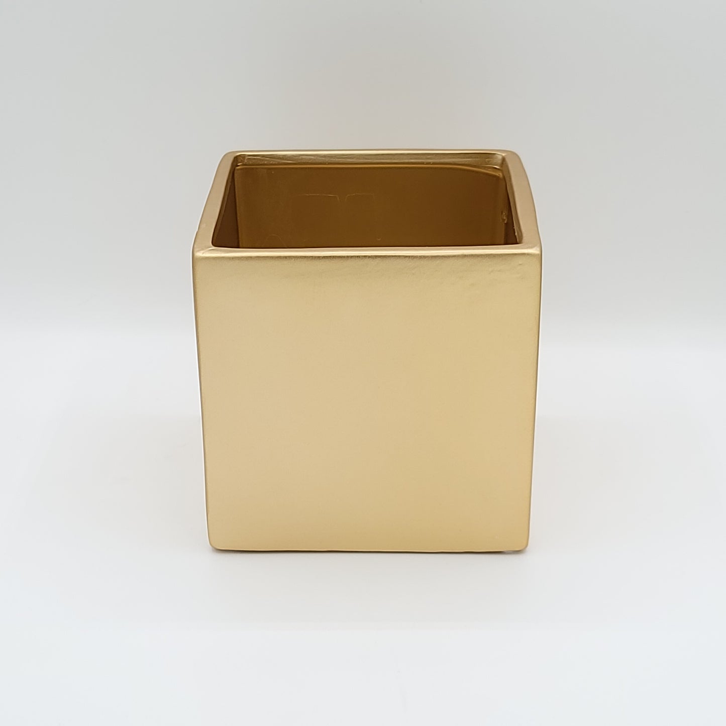 8713GD 5.5" GOLD CUBE PLANTER