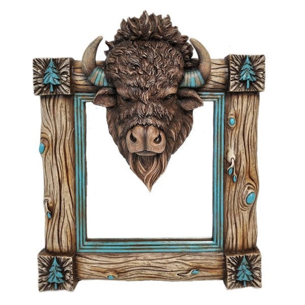 14818 BISON BUST MIRROR 13"X2.75"X15.75"