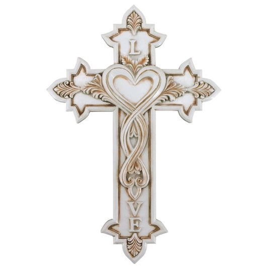 14863 CROSS HEART WHITE 8"X0.75"X12"