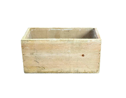 170366-WH White Rectangular Box Planter