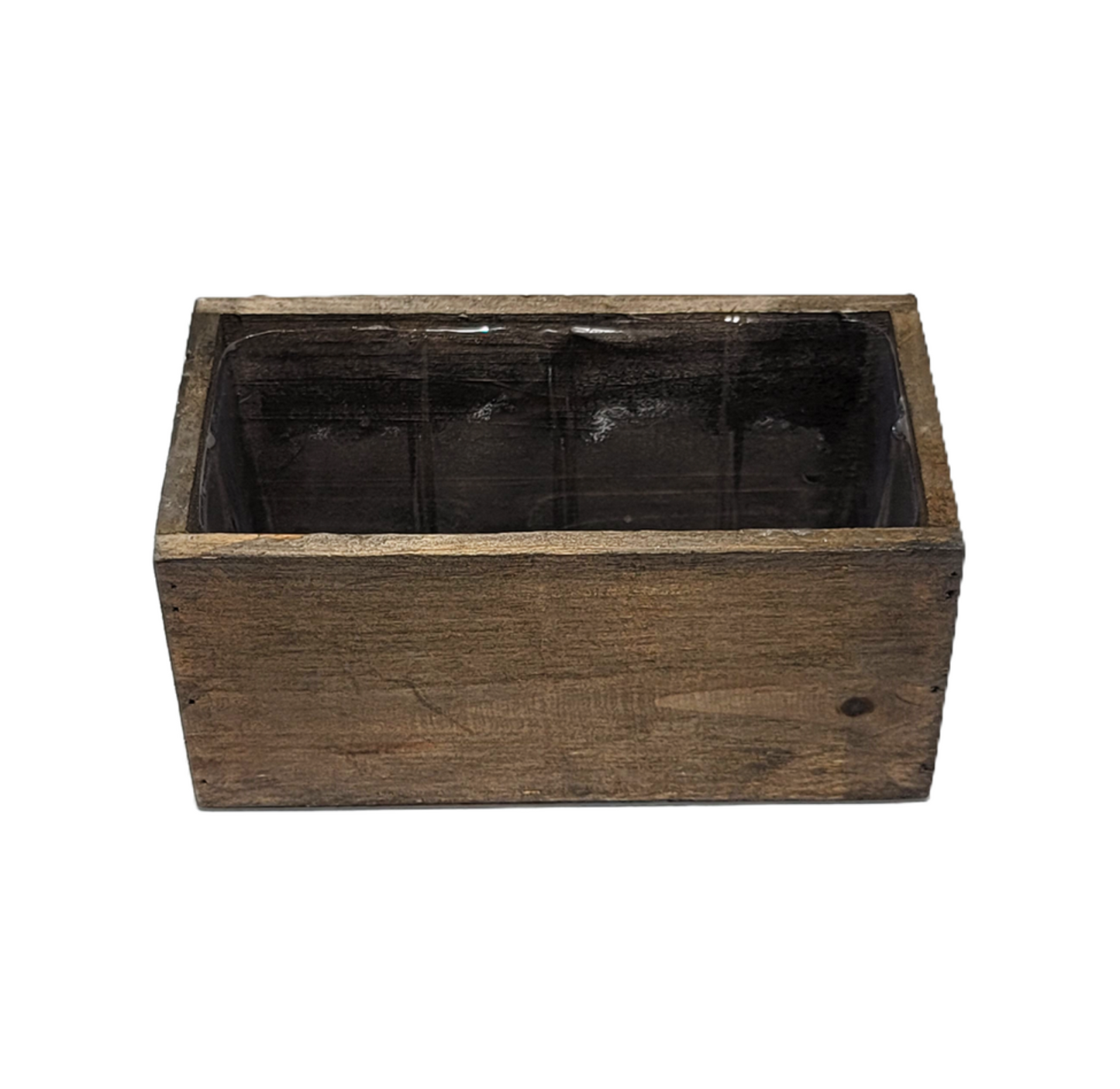 170366-BR Brown Rectangular Box Planter