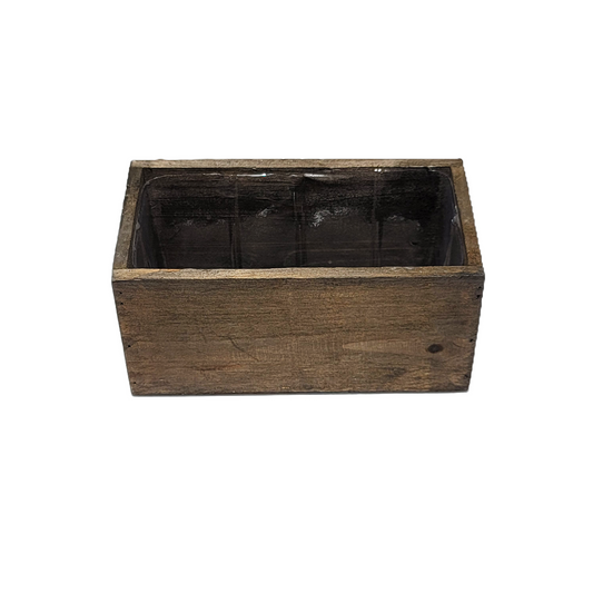 170366-BR Brown Rectangular Box Planter
