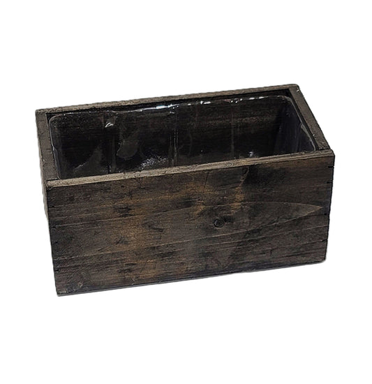 170366-BK Black Rectangular Box Planter