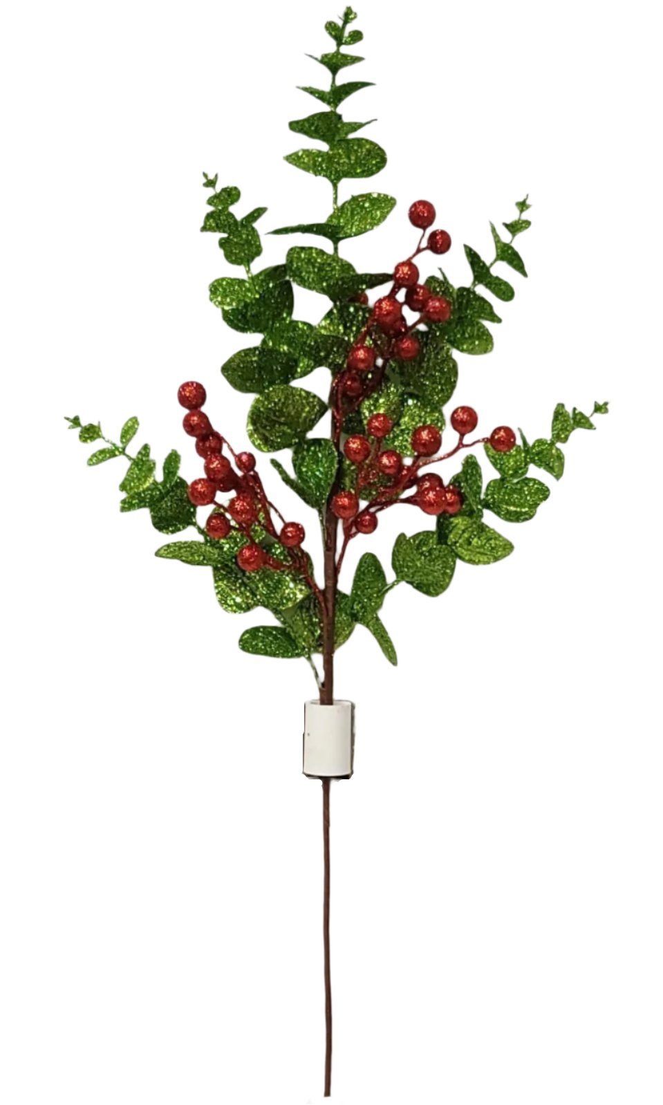 68714  XMAS EUCALYPTUS W/ BERRY SPRAY- GRN/RED