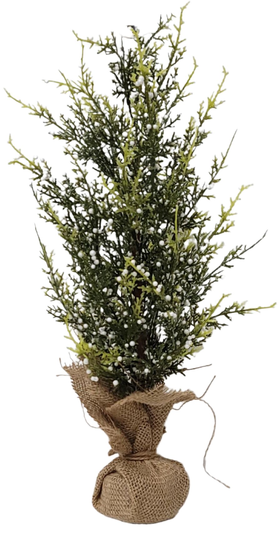 63412  24" CEDAR TREE W/BERRIES- WHITE