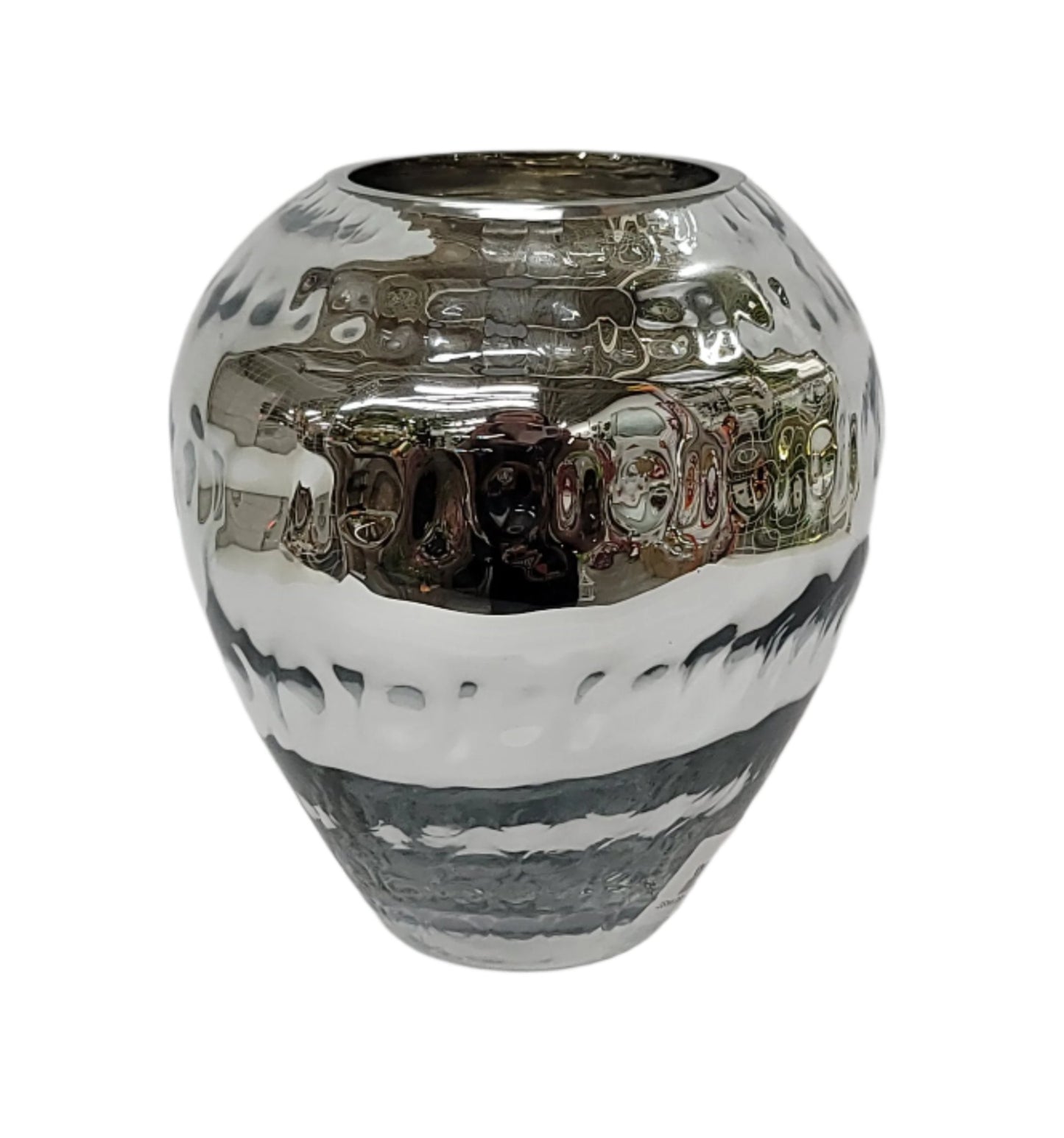 57001  7"D x 8.5"H GLASS VASE