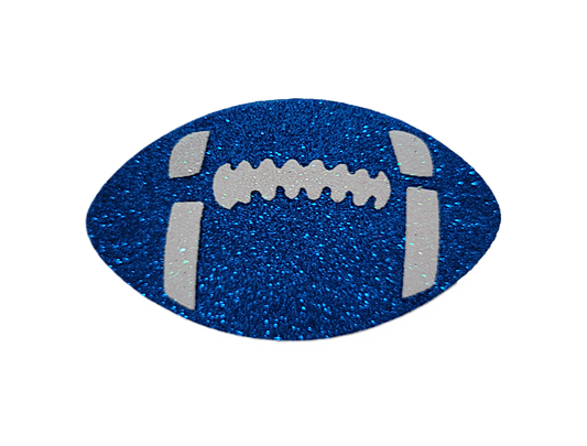 241566 Glitter Foam Football Royal Blue