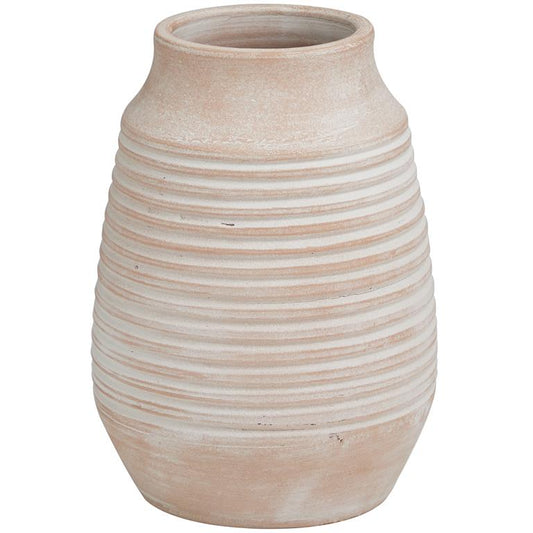 27035 Terracotta Ribbed Vase - A&B Wholesale Market Inc