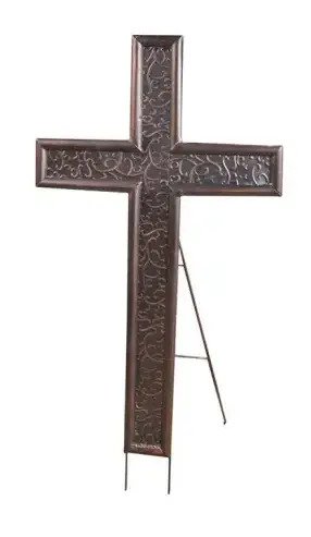 33559 Metal Cross w/Stand - A&B Wholesale Market Inc