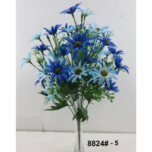 36336 Daisy Bush x12 BLUE - A&B Wholesale Market Inc