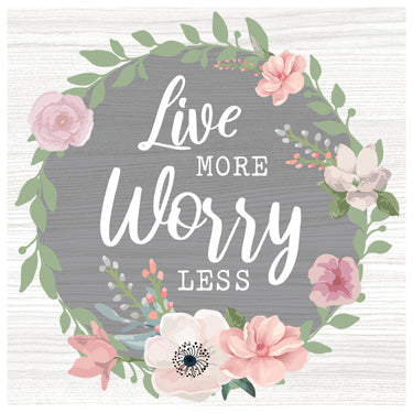 38613 Wd Live More Wall Plaque - A&B Wholesale Market Inc