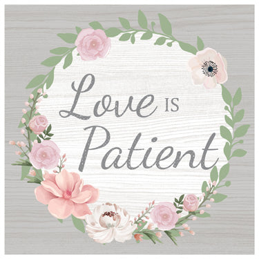 38614 Love is Patient Wall Plaque - A&B Wholesale Market Inc