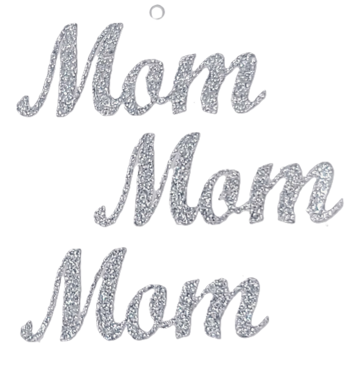 415876 MOM- SILVER GLITTER STICKER