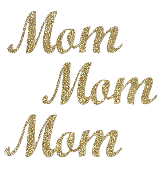 415877 MOM- SOFT GOLD GLITTER STICKER