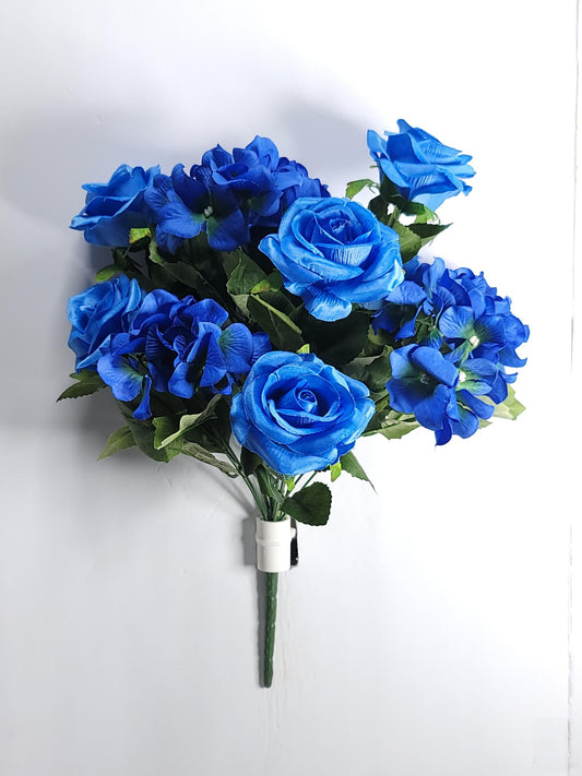 45823 Blue Rose/Hydrangia Mix Bush x12