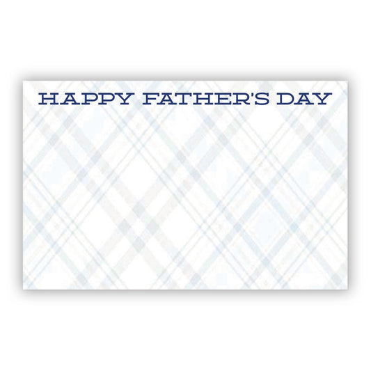 SP0578 FATHERS: "Happy Father's Day" Blue cross-hatch pattern