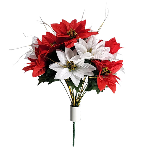 54153 Poinsettia Bush Red/White