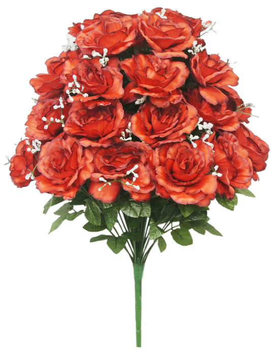 55919-REDBLACK 23" SATIN ROSE W/GYPSO - A&B Wholesale Market Inc