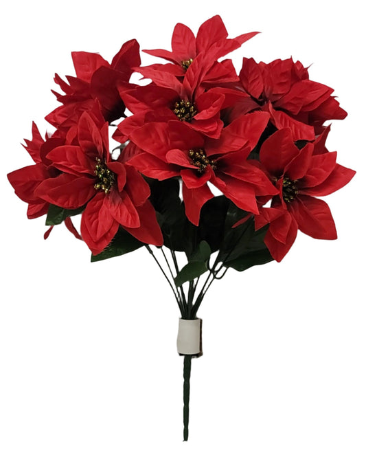 56331 Poinsettia Satin Bush RED