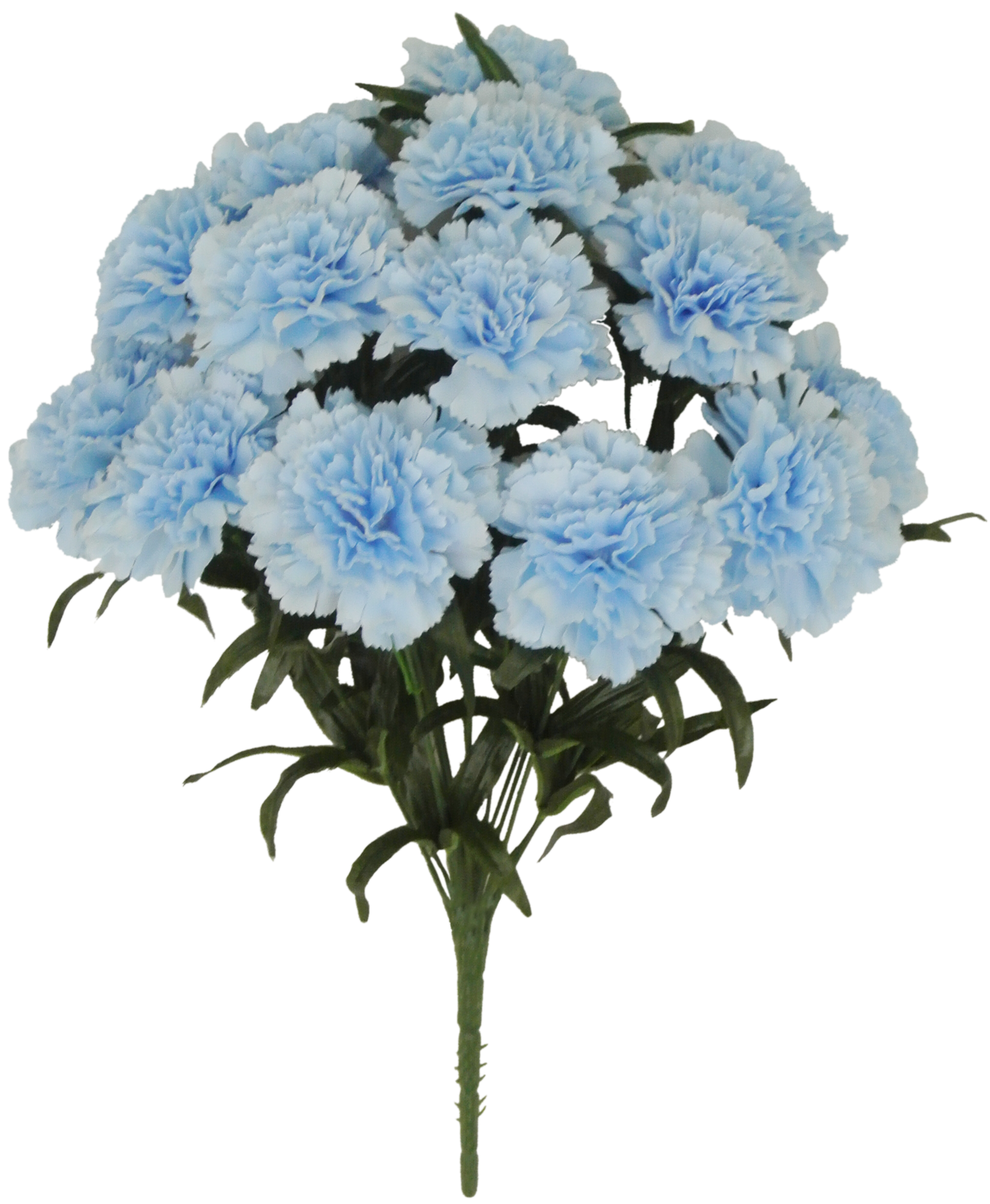 56996-LT.BL 18" Carnation Bush X14 - A&B Wholesale Market Inc