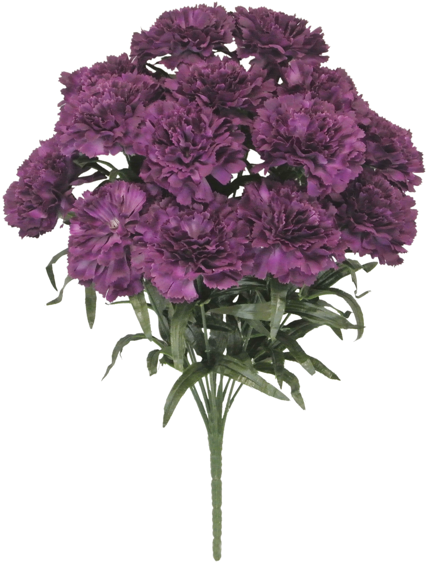 56996-PU 18" CARNATION BUSH X14 - A&B Wholesale Market Inc