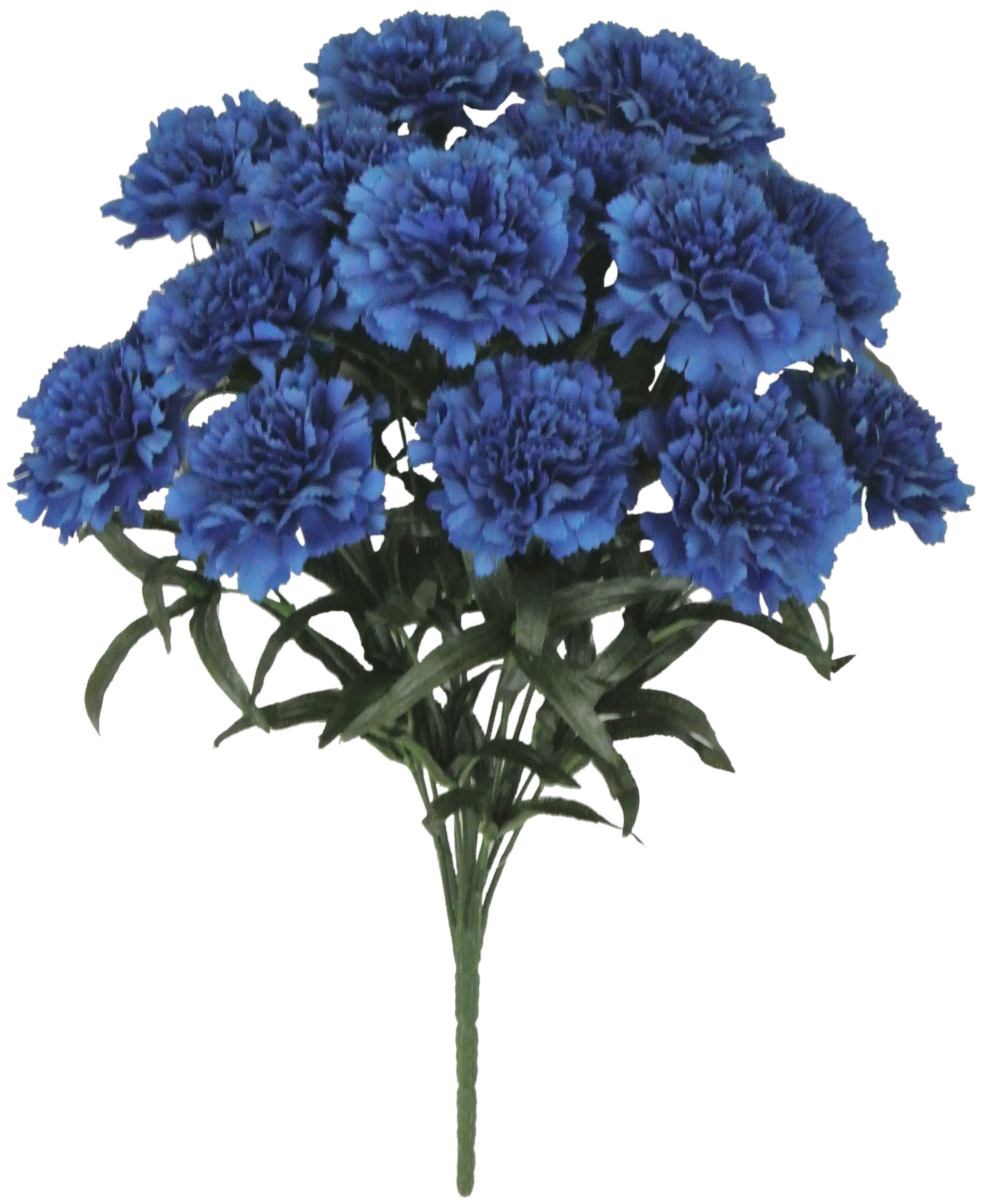 56996-RO.BLUE 18" CARNATION BUSH X 14 - A&B Wholesale Market Inc