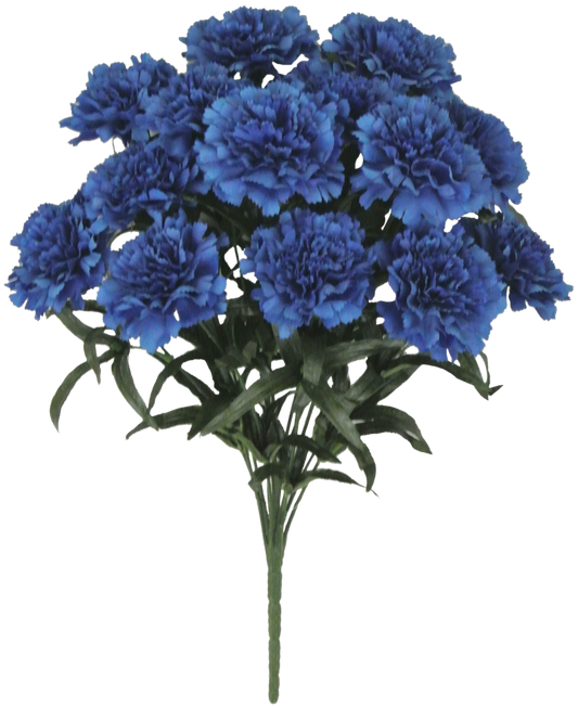 56996-RO.BLUE 18" CARNATION BUSH X 14 - A&B Wholesale Market Inc