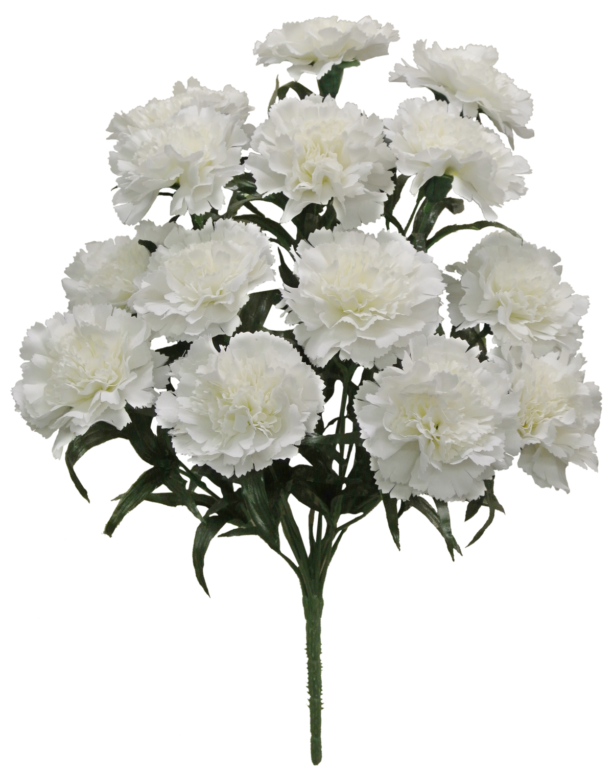 56996-WT 18" CARNATION BUSH X14 - A&B Wholesale Market Inc