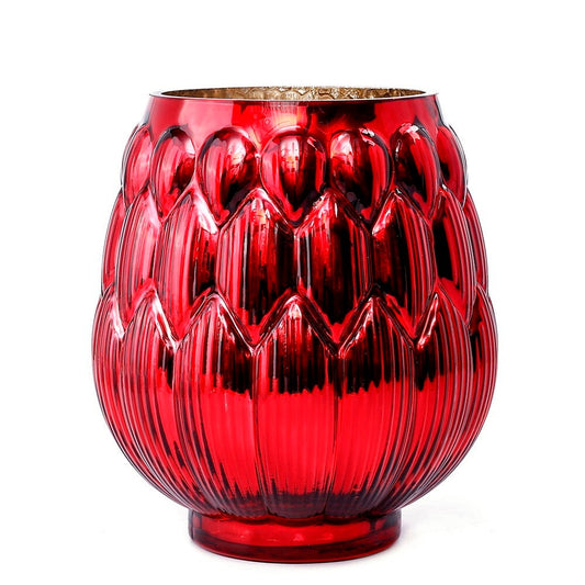 57315  7.5"D x 8"H GLASS VASE