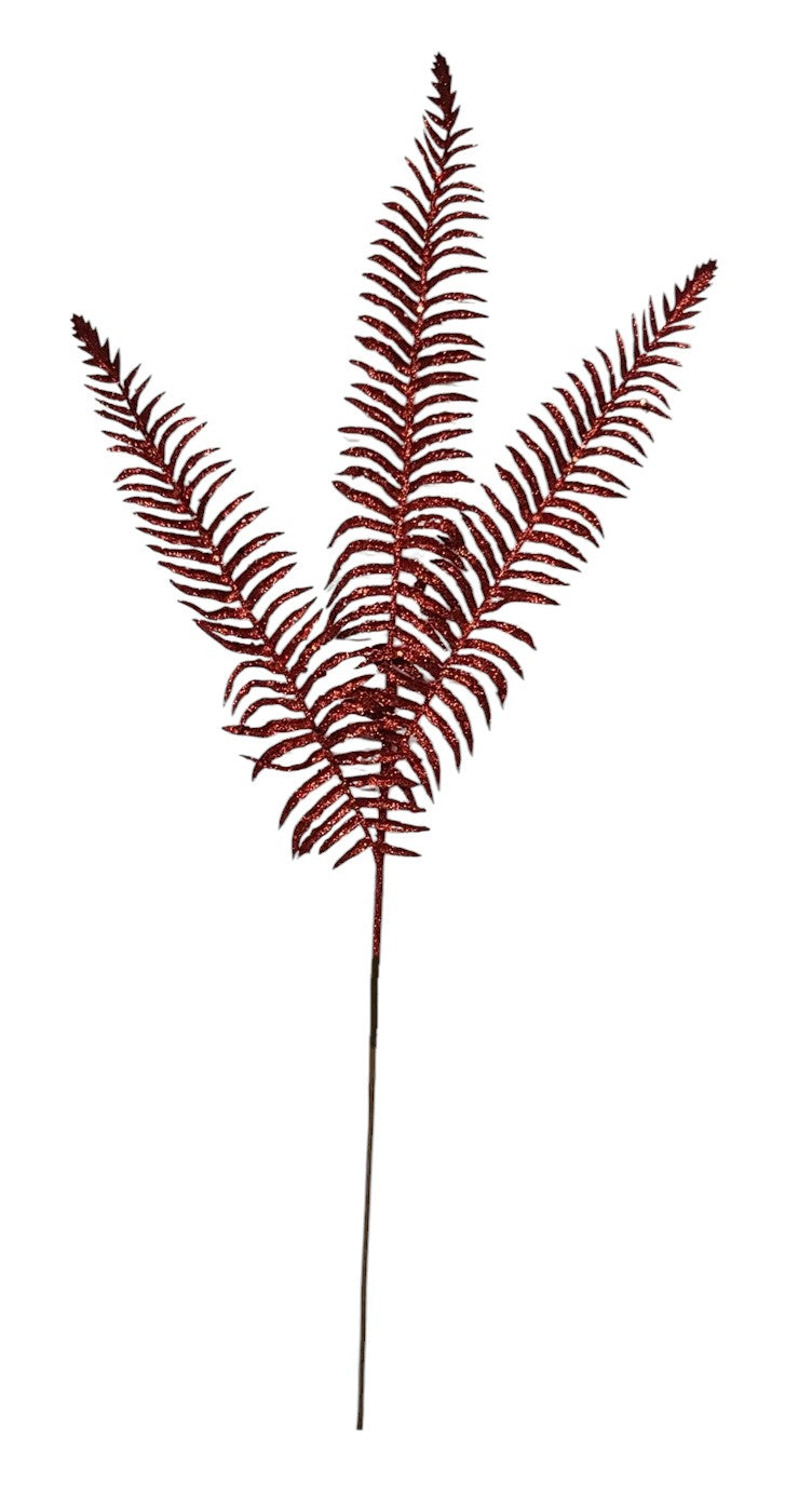 60153  XMAS LONG FERN SPRAY- RED