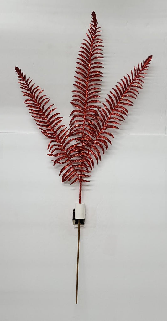 60153  XMAS LONG FERN SPRAY- RED