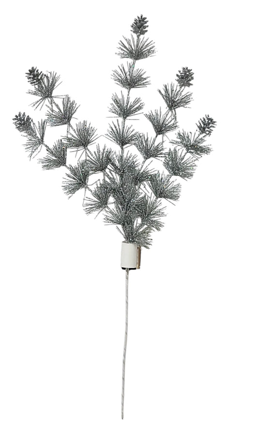 62582  XMAS PINE SPRAY SILVER