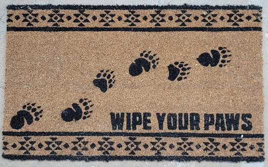 70041 Door Mat Wipe Your Paw - A&B Wholesale Market Inc