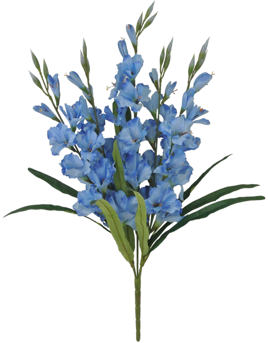 80358-BL  30" GLADIOLUS BUSH X5- BLUE