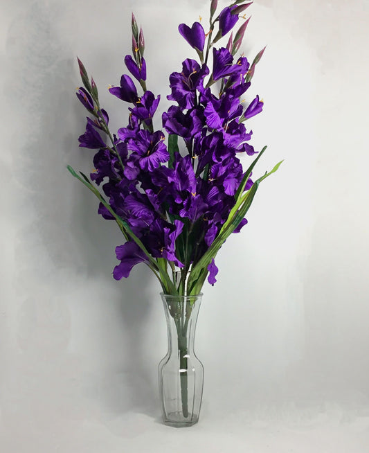 80358-PU  30" GLADIOLUS BUSH X5- PURPLE